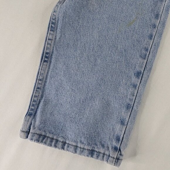 VTG Wrangler Light Wash Denim Distressed Straight Leg Faded Jeans - Picture 11 of 11